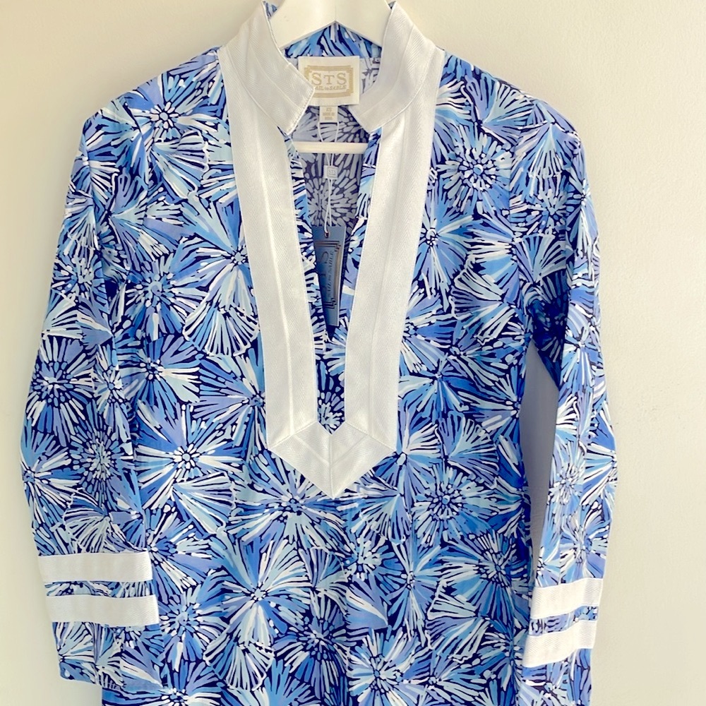 NEW STS Sail to Sable Tunic Kaftan Style Midi Dress. Size XS